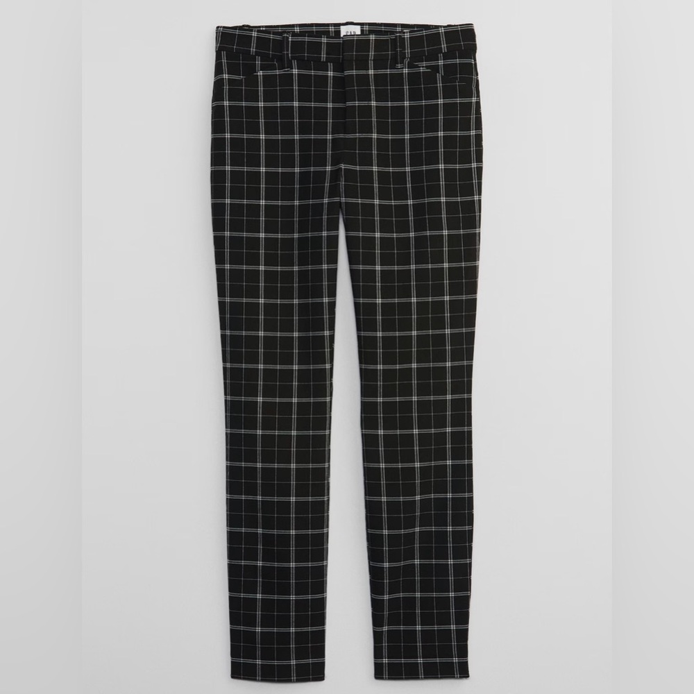 Gap Signature Skinny Ankle Pants Mid-Rise Plaid Size 0